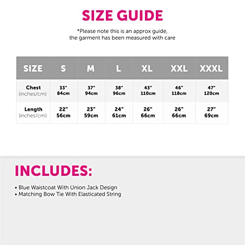 Union Jack Bowtie and Waistcoat - XXL