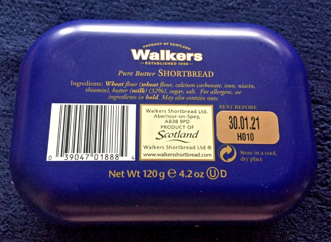 Union Jack Embossed Shortbread Tin