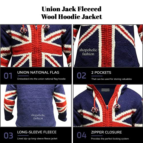 Union Jack Hoodie Jacket for Men