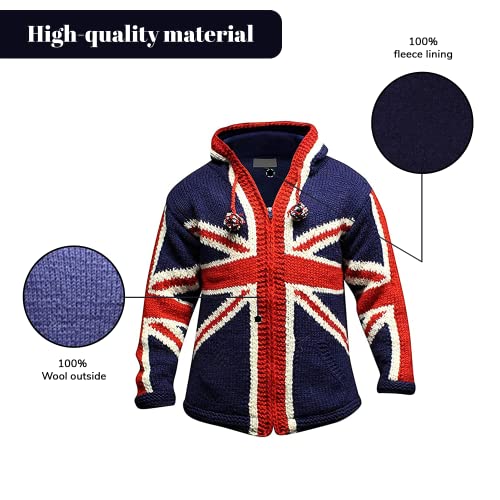 Union Jack Hoodie Jacket for Men