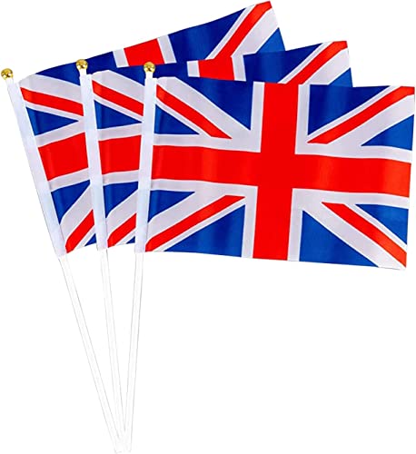 10 Union Jack Hand Flags