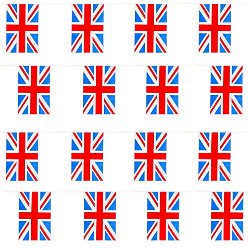 Plastic All Weather Union Jack Bunting - 30m I 100ft I 72 Flags