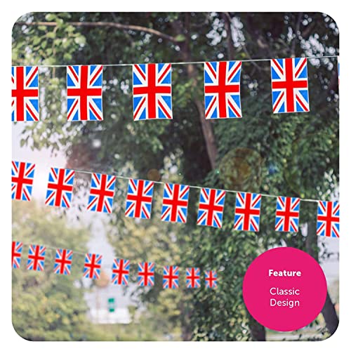 Plastic All Weather Union Jack Bunting - 30m I 100ft I 72 Flags