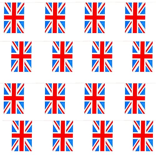 Plastic All Weather Union Jack Bunting - 30m I 100ft I 72 Flags