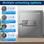 Mutak Smart Home Biometric Safe with LED Alarm