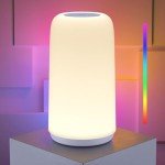 ROOTRO 3-Way Dimmable RGB Touch Bedside Lamp