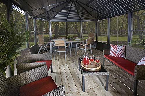 Sojag 12' x 18' Aluminum Solarium with Mosquito Net