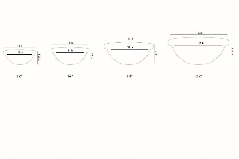 20 Inch Garden Bowl Planter for Flowers, Herbs