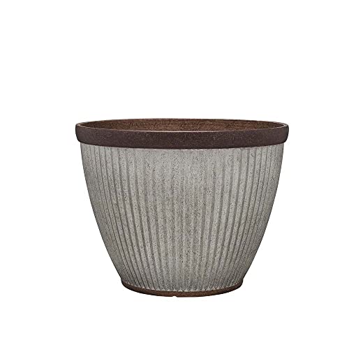 Westlake Indoor/Outdoor Pleated Planter with Drainage & Galvanized Finish