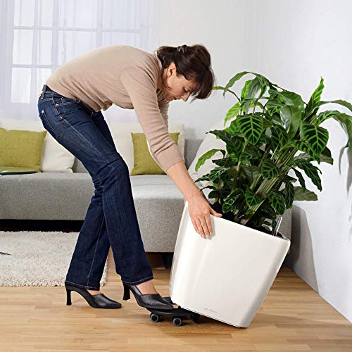 Lechuza Quadro LS 43 Self-Watering White Floor Planter