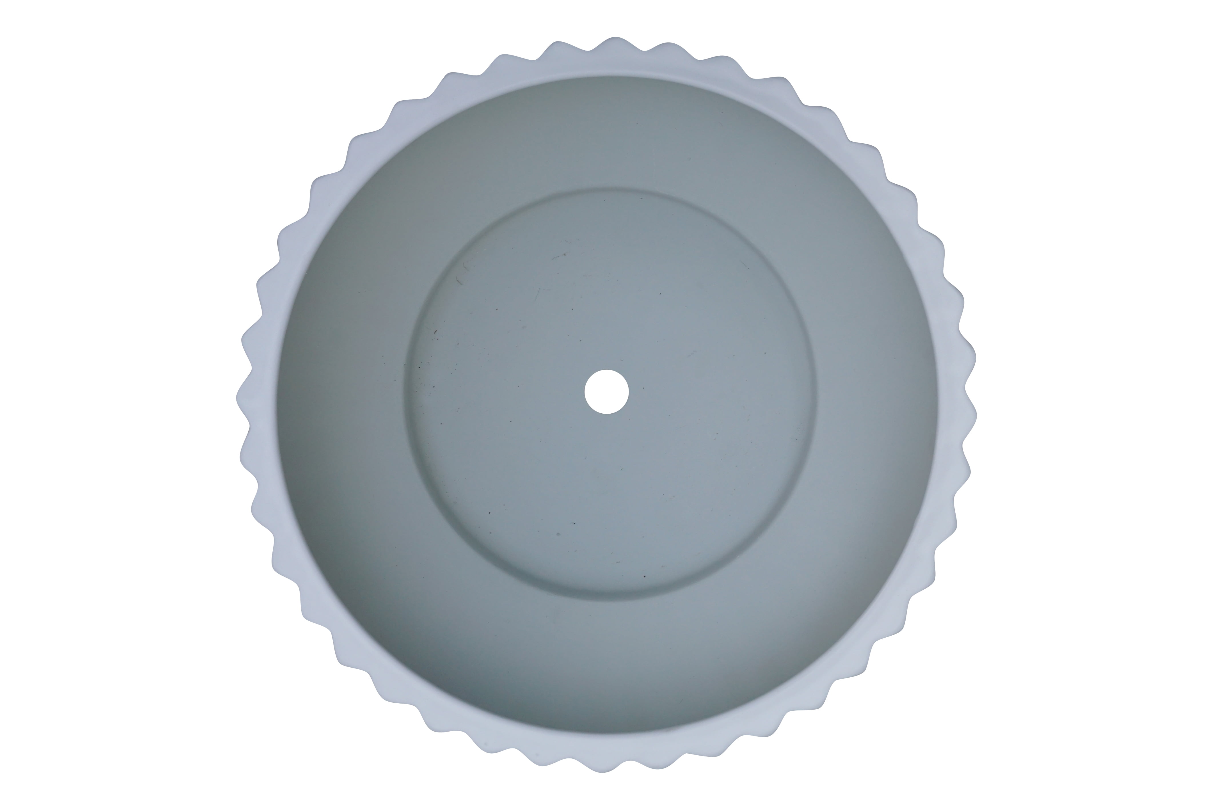 BH&G 12" Fischer Round Ceramic Planter - White