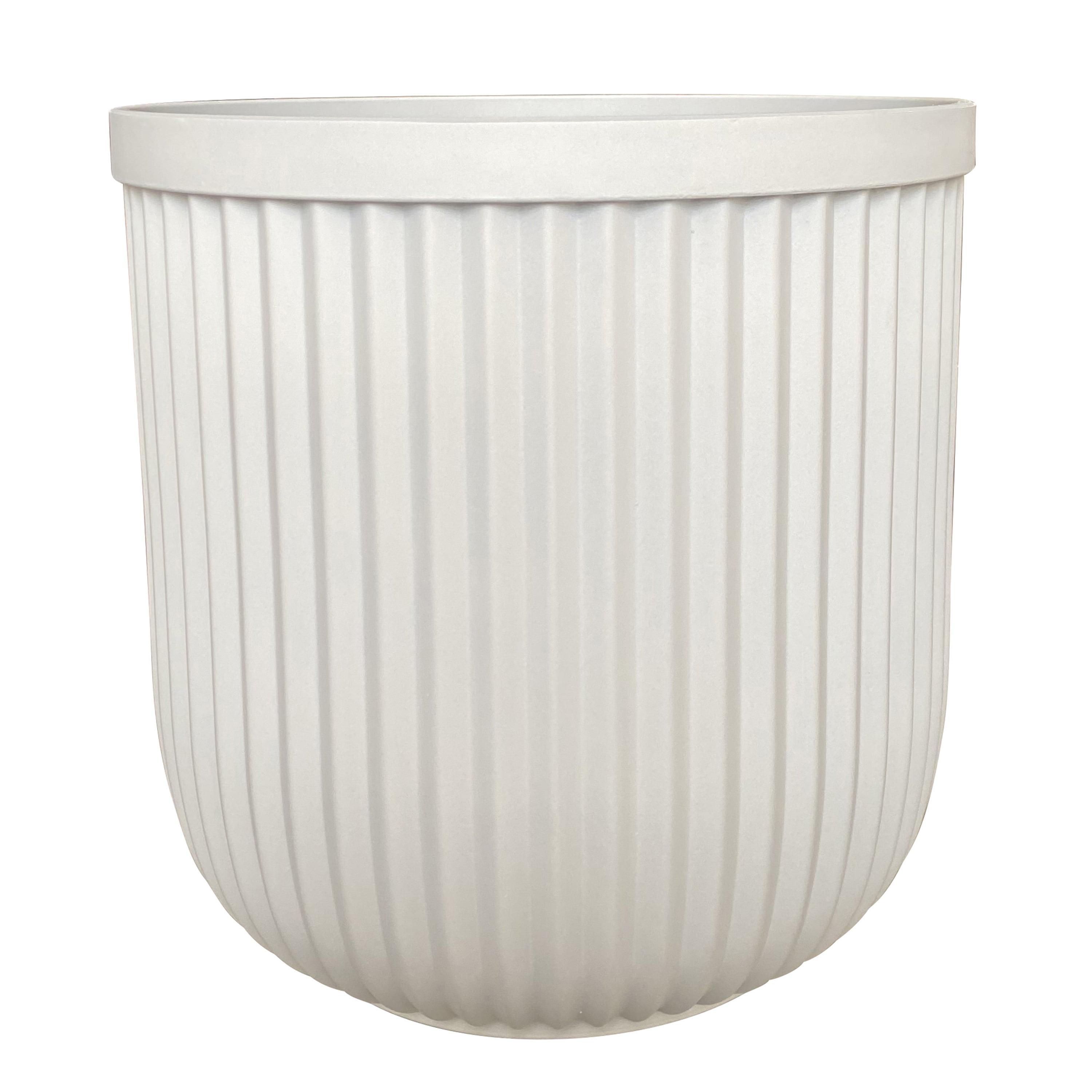Ellan White Resin Plant Pot for Garden Decor