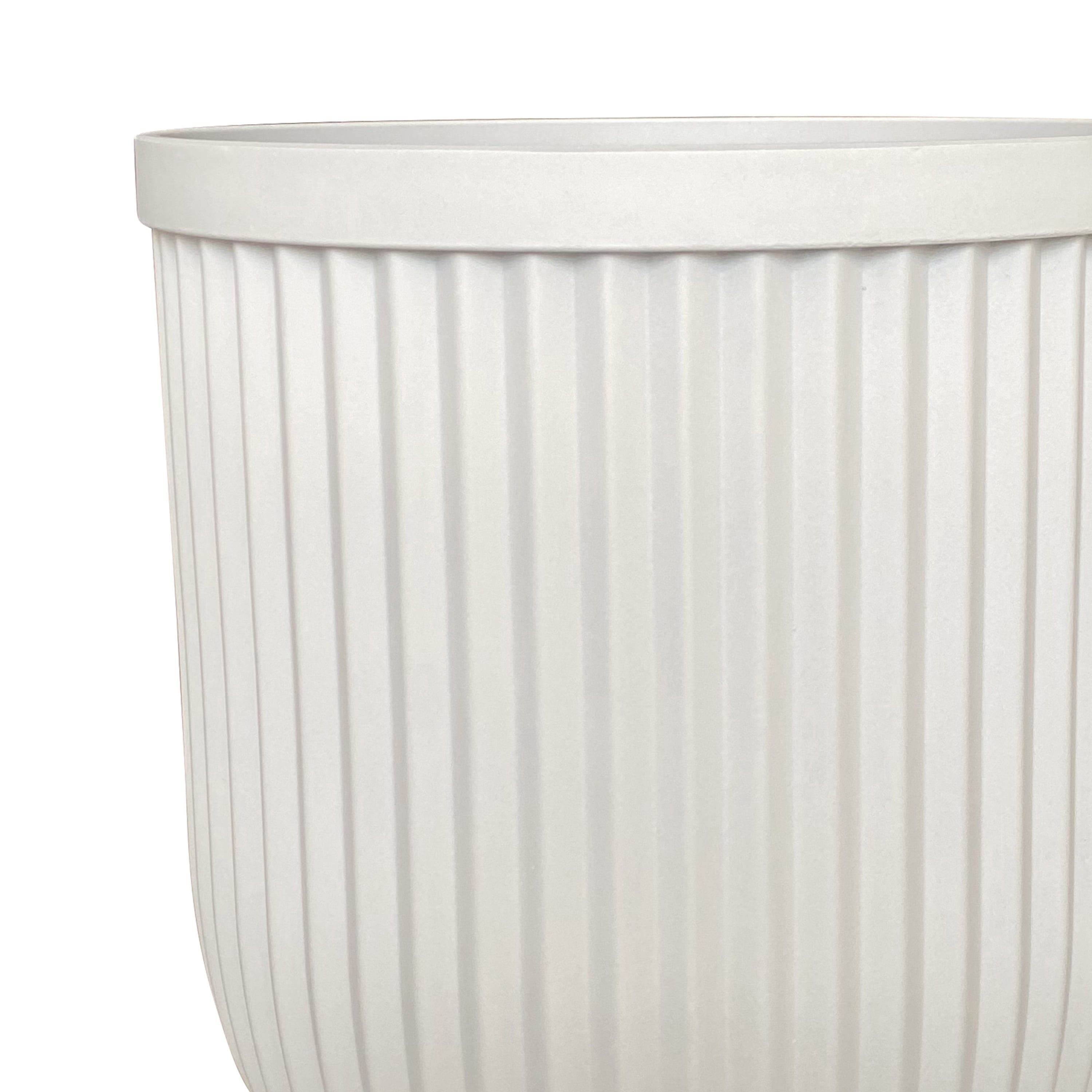 Ellan White Resin Plant Pot for Garden Decor