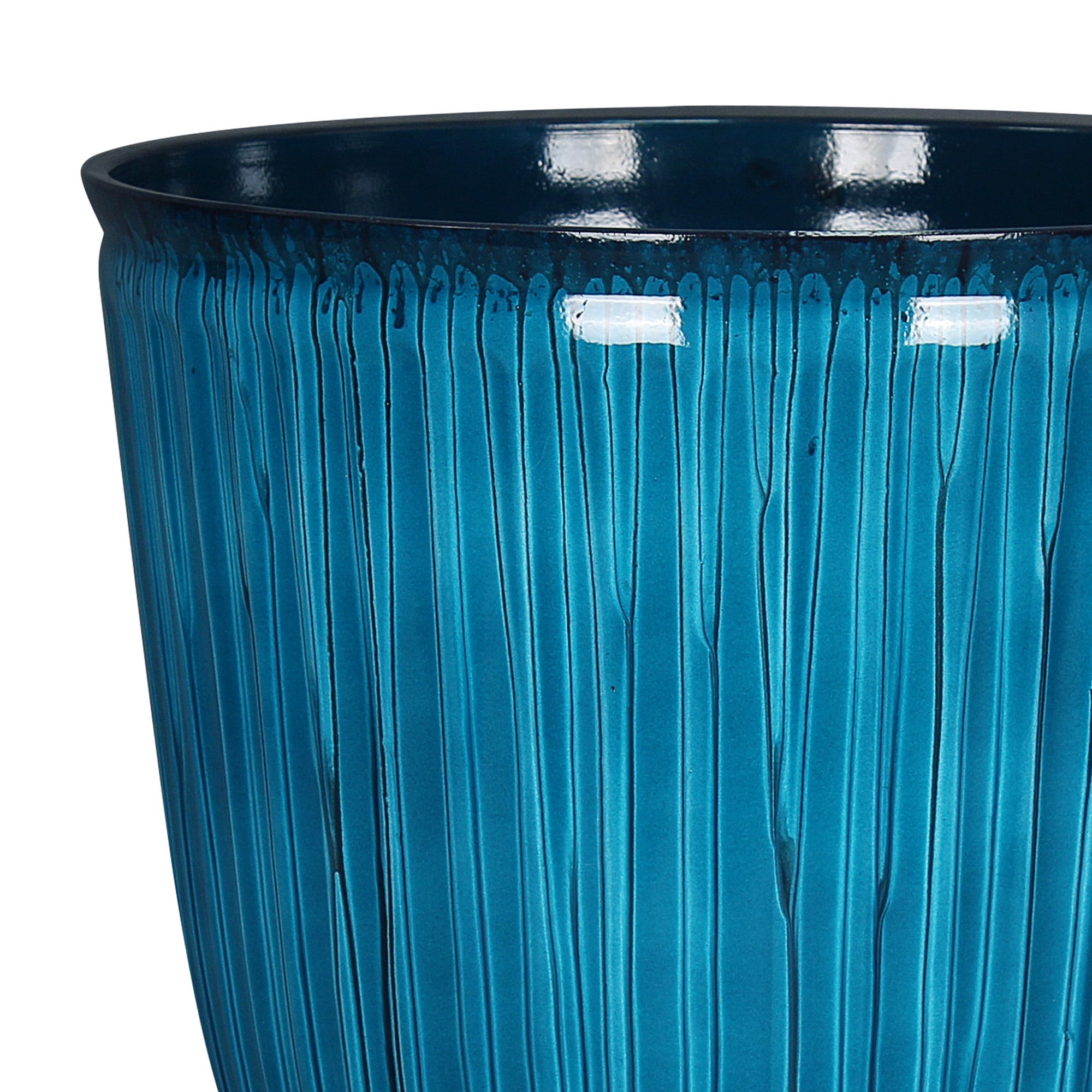 Light Blue Kamala Resin Planter for Outdoor Decor