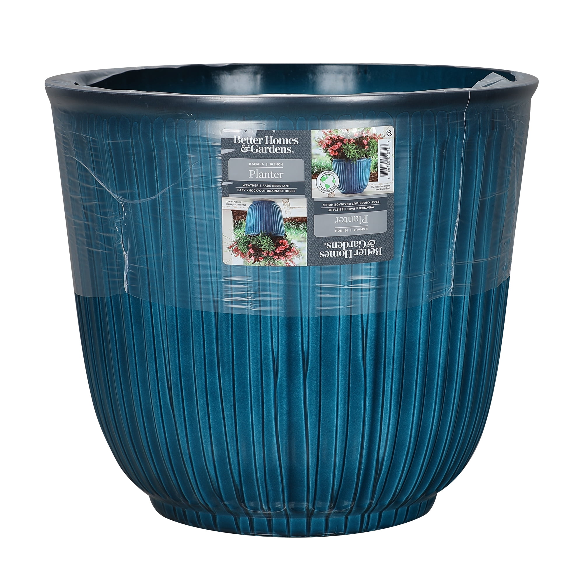 Light Blue Kamala Resin Planter for Outdoor Decor