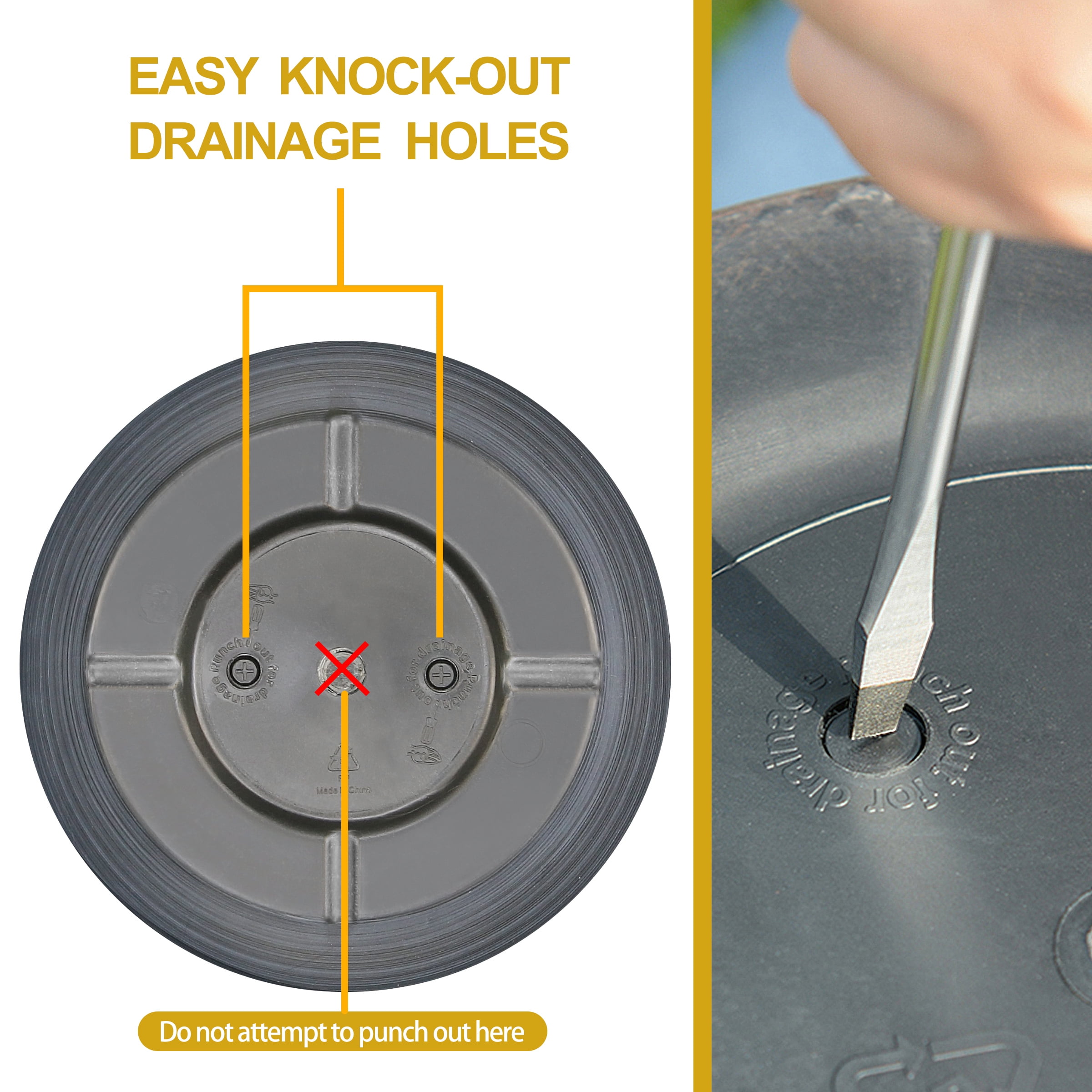 Ember Gray Resin Planter by Better Homes & Gardens