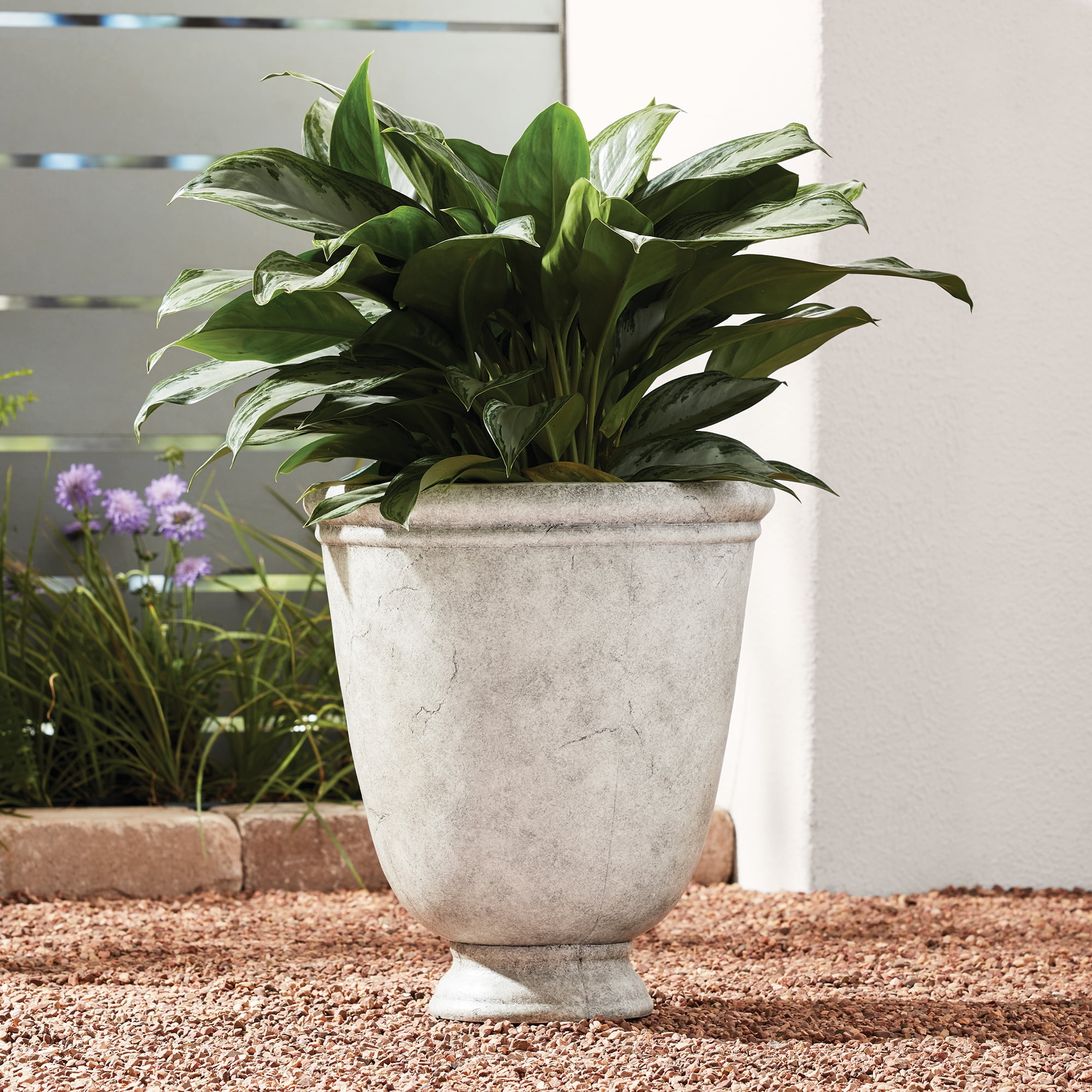 Ember Gray Resin Planter by Better Homes & Gardens