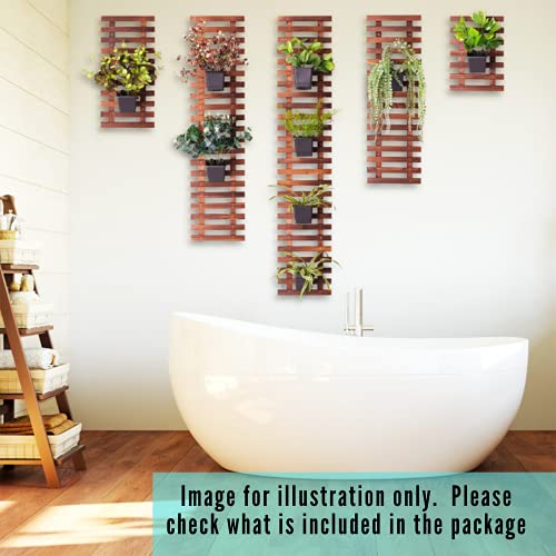 Wooden Wall Hanging Planters - 2 Pack, Large Vertical Garden Decor
