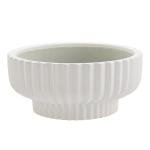 BH&G 12" Fischer Round Ceramic Planter - White