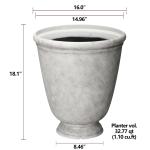 Ember Gray Resin Planter by Better Homes & Gardens