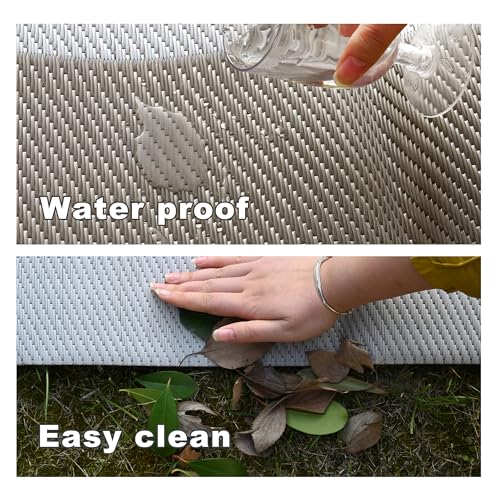 Waterproof Outdoor Rugs: 8x10 Patio Straw Mats, Reversible