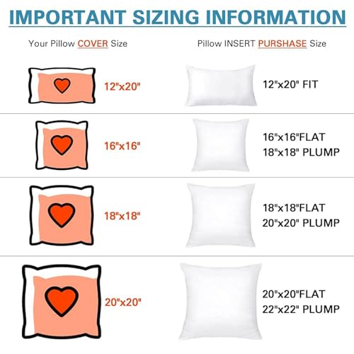 OTOSTAR Premium Outdoor Waterproof Throw Pillow Inserts - Set of 4