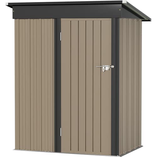 5' x 3' Metal Outdoor Storage Shed for Garden
