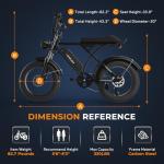 Movcan V60 1000W Electric Fat Tire Bike