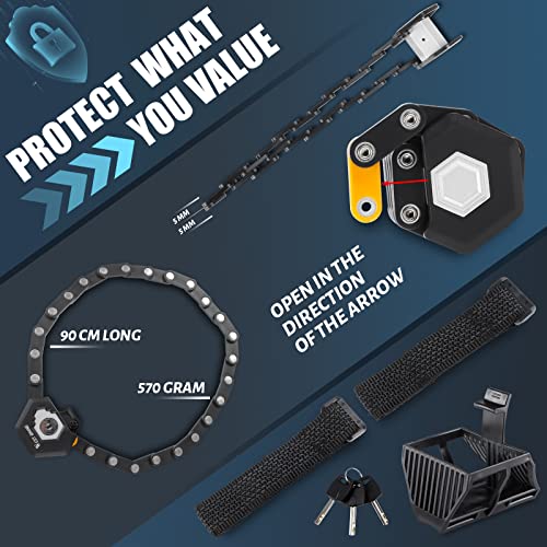 Folding Alloy Bike Lock - Compact, Lightweight, Mountable