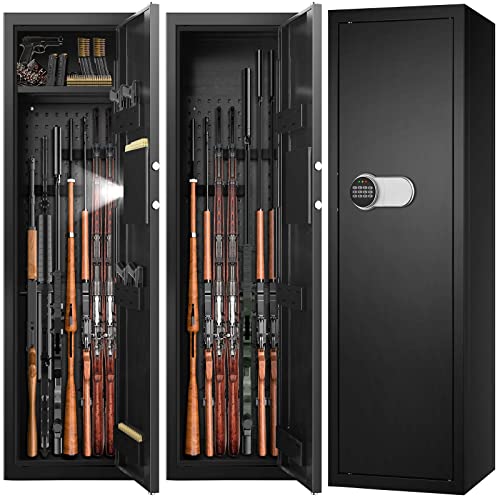 Large Fireproof Rifle Safe with Adjustable Bracket & Shelf