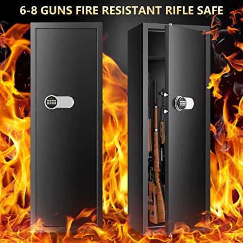 Large Fireproof Rifle Safe with Adjustable Bracket & Shelf