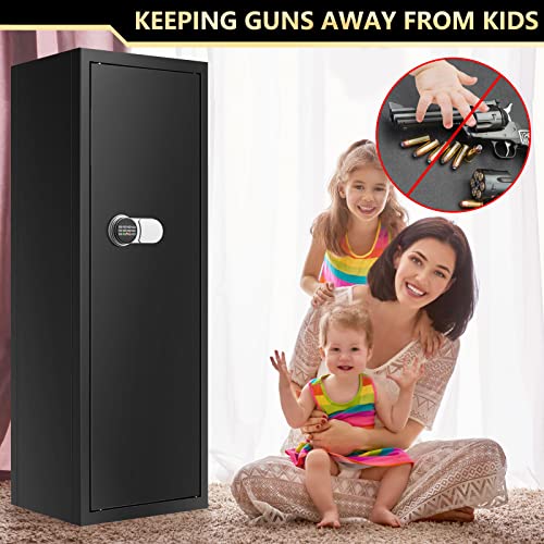 Large Fireproof Rifle Safe with Adjustable Bracket & Shelf