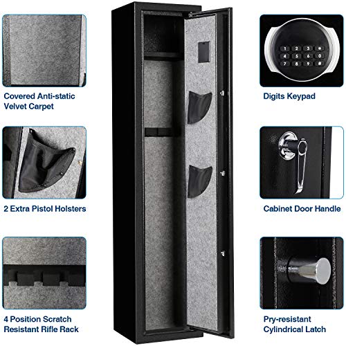 Quick Access 4-Gun Metal Rifle Safe
