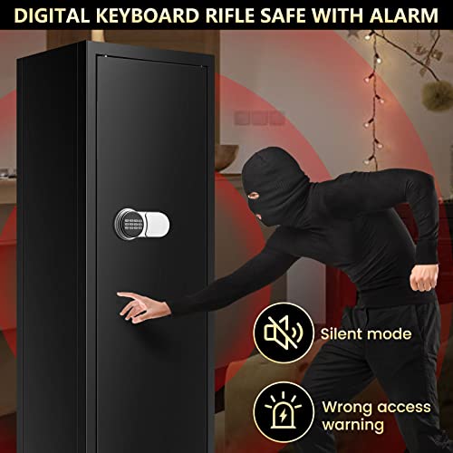 Large Fireproof Rifle Safe with Adjustable Bracket & Shelf