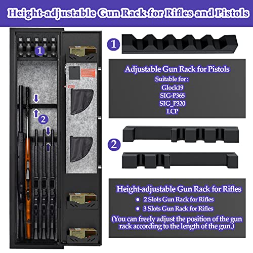 Adjustable Gun Cabinet with Quick Access