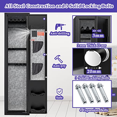 Adjustable Gun Cabinet with Quick Access