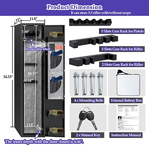 Adjustable Gun Cabinet with Quick Access