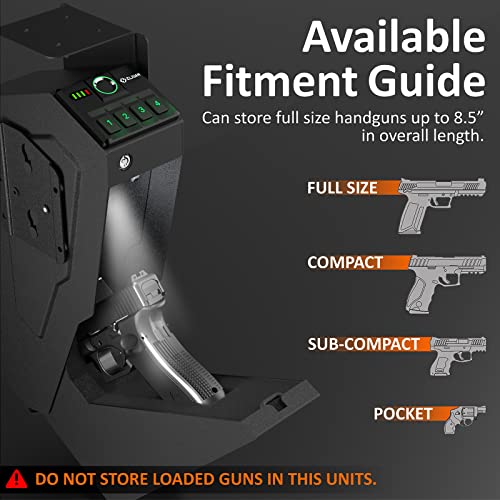 Mounted Pistol Safe with Biometric Lock