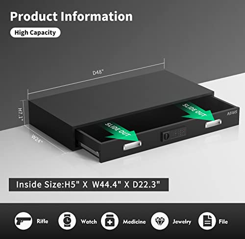 AEGIS Gun Storage Drawer - Secure Under Bed