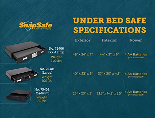 Large Under Bed Gun Safe by SnapSafe