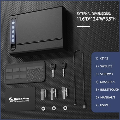 Biometric Wall Pistol Safe by XDeer