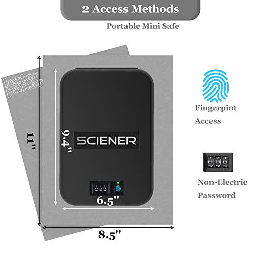 Portable Biometric Pistol Safe with Quick Access