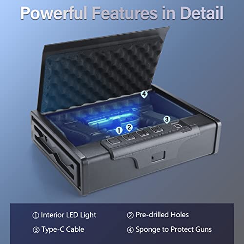 Biometric Pistol Safe - Glimstone
