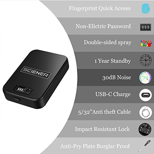 Portable Biometric Pistol Safe with Quick Access