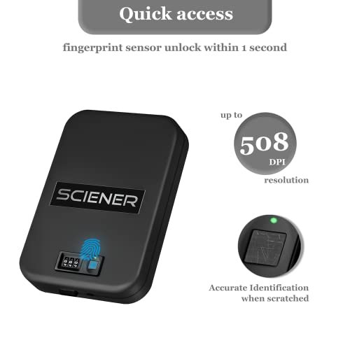 Portable Biometric Pistol Safe with Quick Access