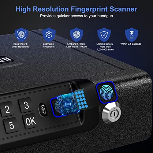 Biometric Pistol Safe by BILLCONCH