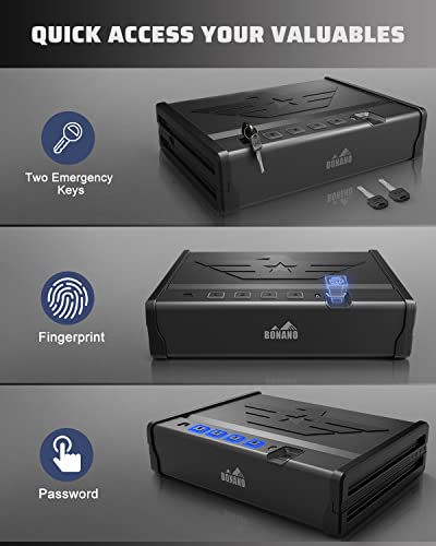 Biometric Pistol Safe for Quick Access and Portability