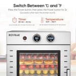 ROVRAk 12-Tray Stainless Steel Dehydrator with Heat Control