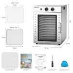 ROVRAk 12-Tray Stainless Steel Dehydrator with Heat Control