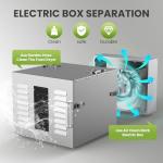 Stainless Steel 10-Tray Food Dehydrator with Timer